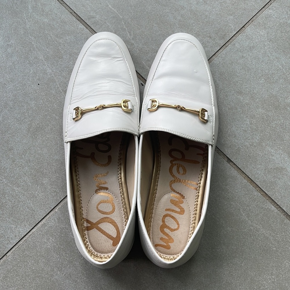 Sam Edelman Loraine Bit Loafers in White Leather